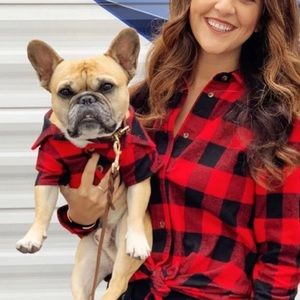 🐶 little dog plaid shirt! ♥️
